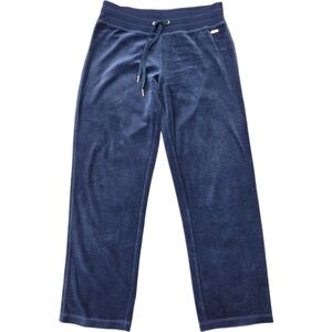 Calvin Klein Woman’s Blue Velvet Pull On Elastic Waist Track Pants Straight S